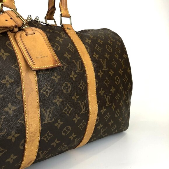 LOUIS VUITTON Brown Monogram Canvas Keepall 50 Boston Bag - Picture 2 of 12